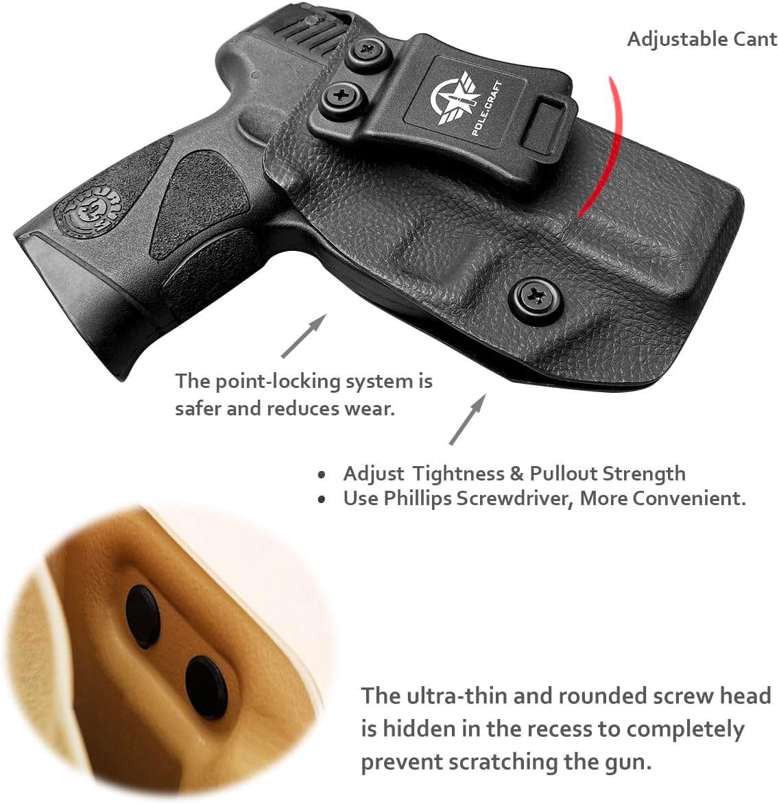Taurus G3C G2C Holster IWB Kydex Holster Taurus G3C / G2C / G2S / PT111 / PT140 9mm/.40- Inside Waistband Concealed Carry