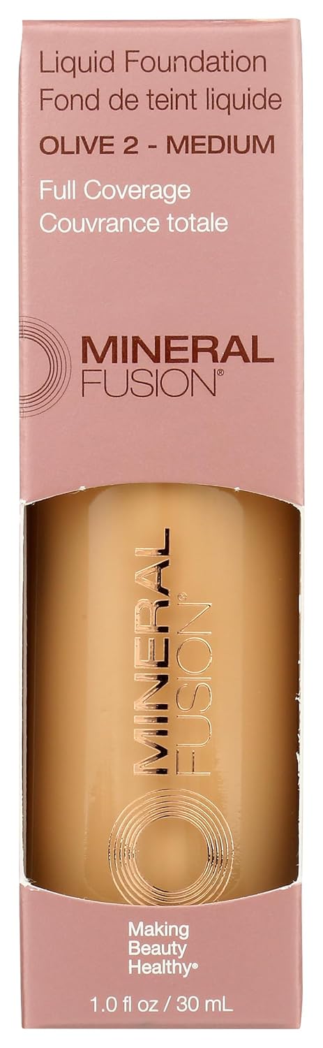 Mineral Fusion Full Coverage Liquid Foundation (Cool 1, Fair), 1 Fl Oz