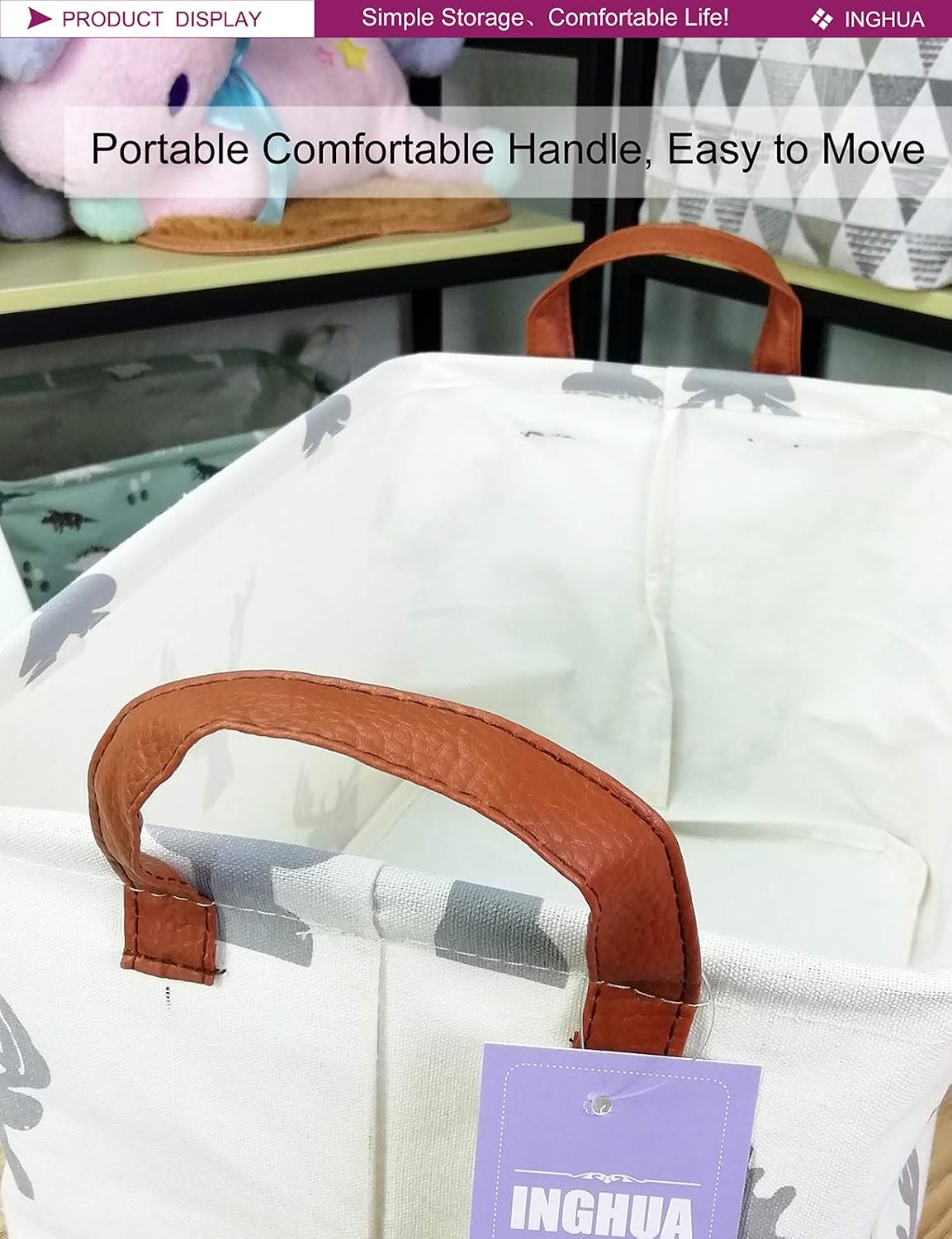 Rectangular Storage Basket Gift Bag Rec Spaceships