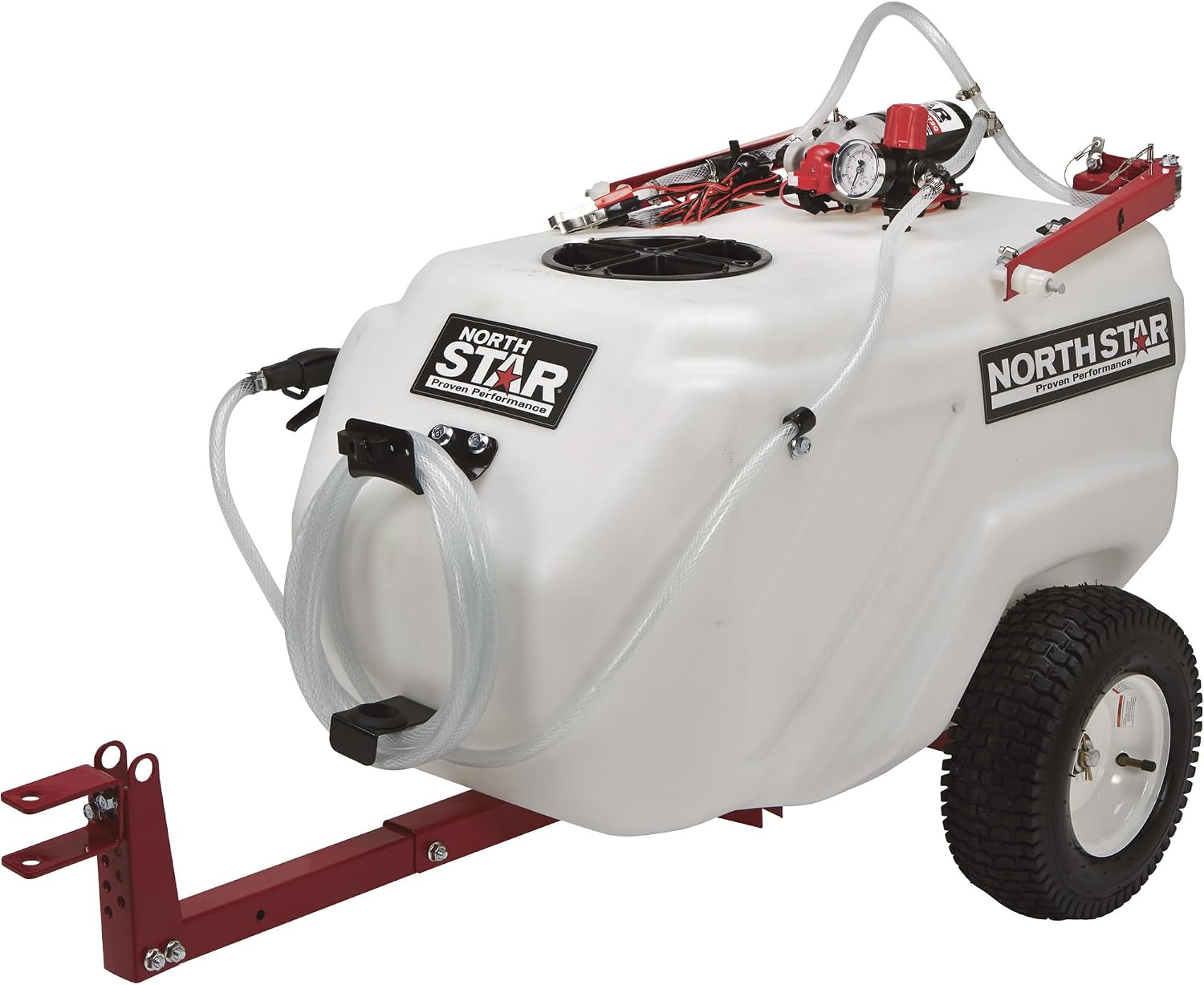 NorthStar 31-Gallon Tow-Behind Boom/Spot Sprayer, 2.2 GPM, 12V, 70 PSI | NSQ on-demand pump, Spring-loaded breakaway boom, Wide-area coverage