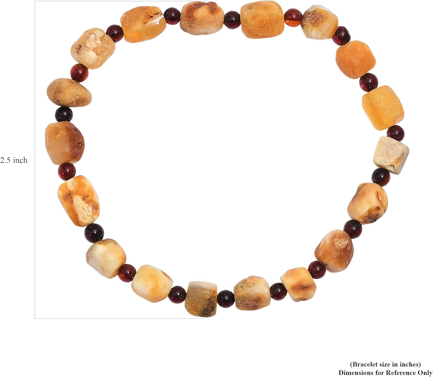 SHOP LC DELIVERING JOY Caramel Amber 30.00 ctw Beaded Stretch Bracelet
