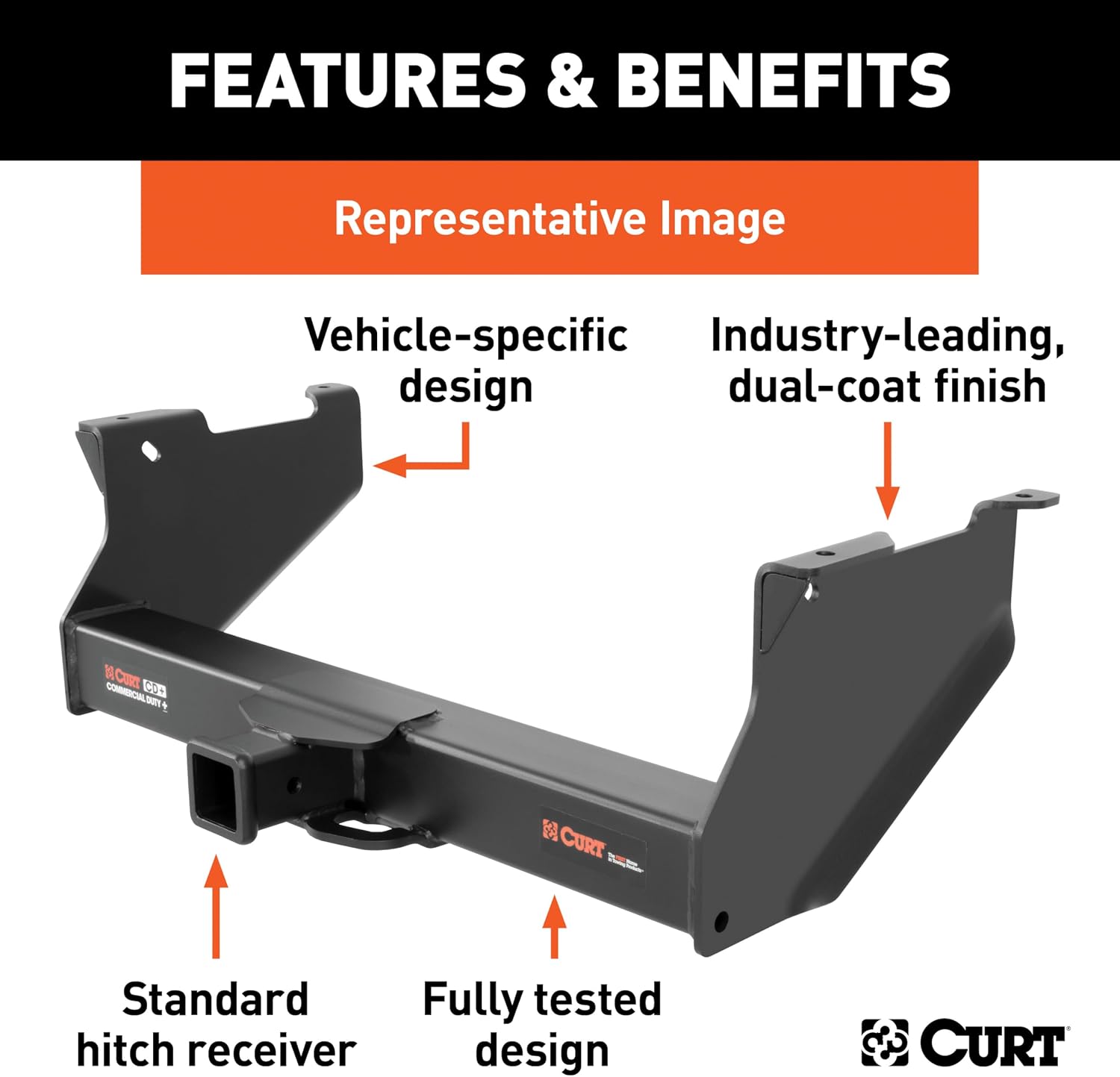 Curt 15800 CD+ Black Class-5 Trailer Hitch