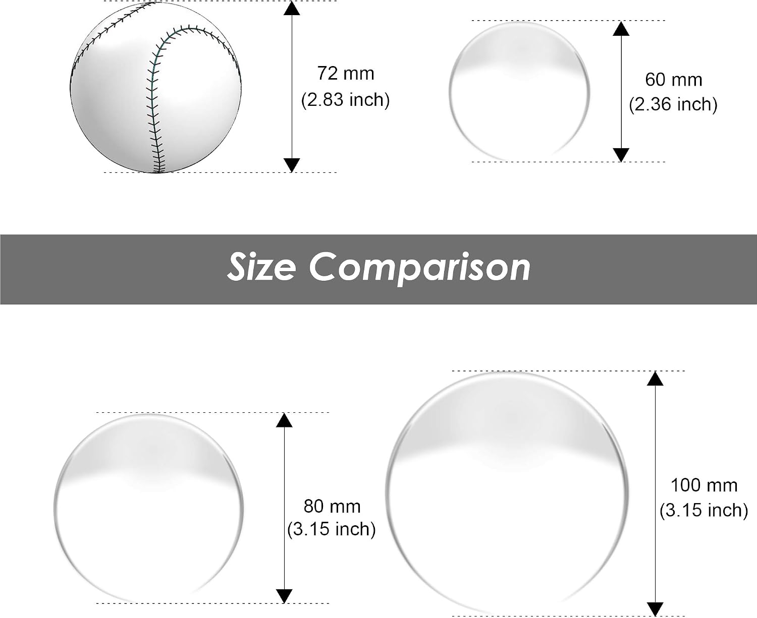 EMART Crystal Ball for Photography 3 Pack, Props Decoration for Divination