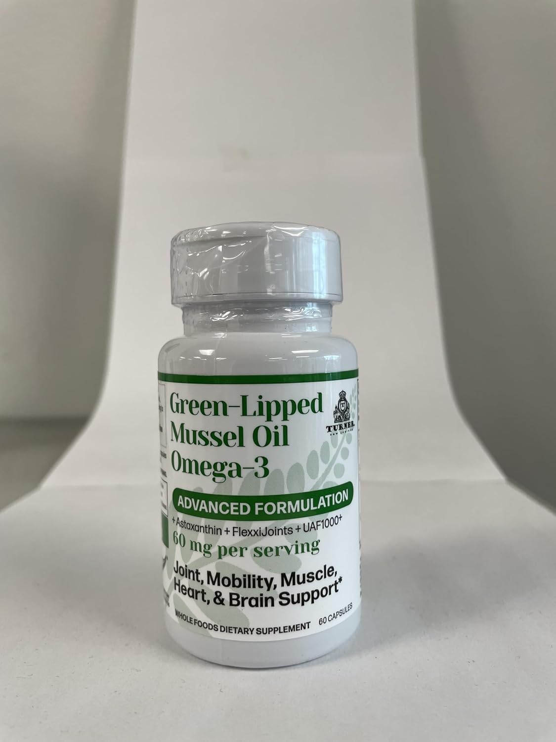 TURNER Omega-3 New Zealand Green Lipped Mussel Oil, 53x Higher Potency with UAF1000+ Super Antioxidant for Superior Joint Comfort & Mobility