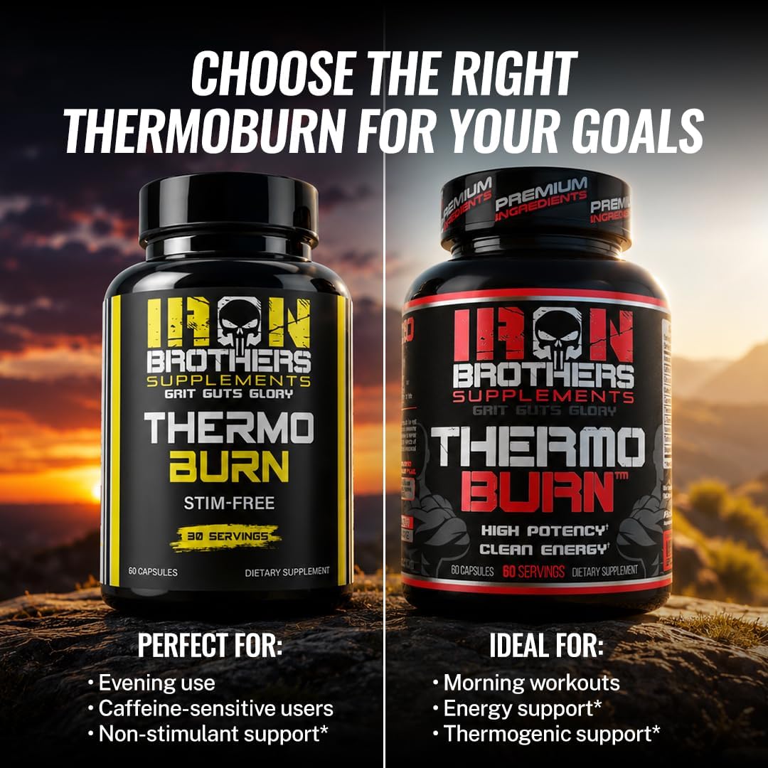 Iron Brothers Thermo Burn Hardcore Fat Burner – High Stim Thermogenic with Yohimbine HCl