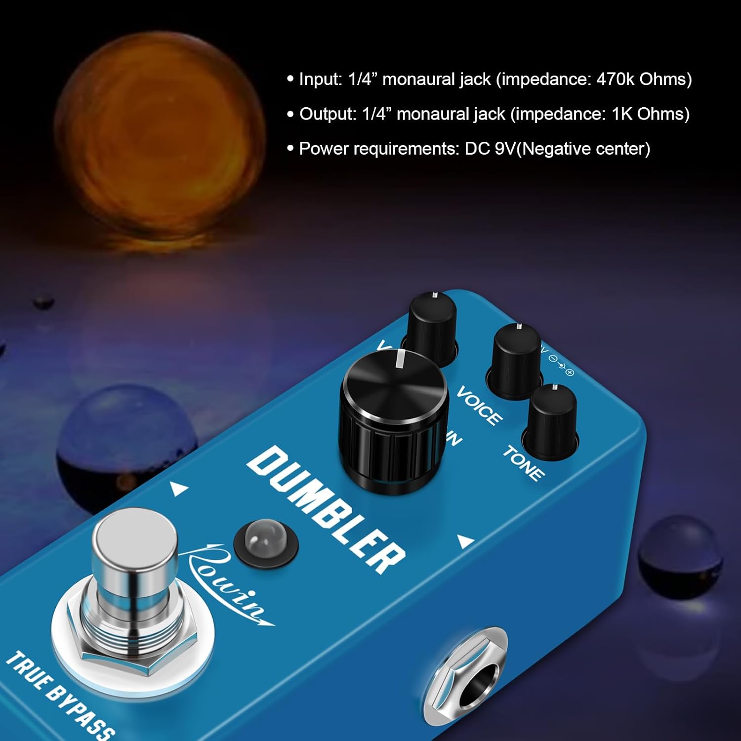Vintage Vacuum Bluesy Guitar Effect Pedal,Electric Guitar Effect Sound Low Key Mild Clipping