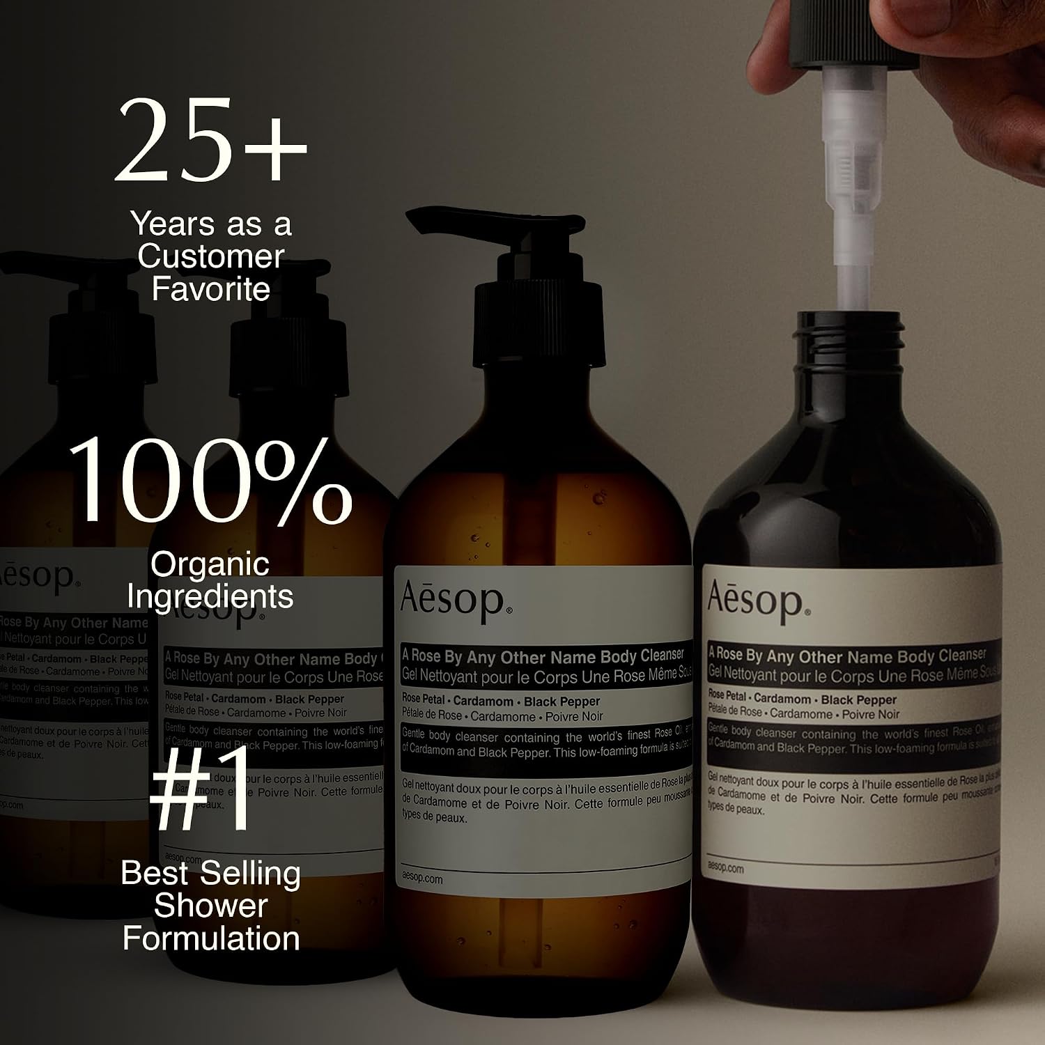 Aesop Geranium Leaf Body Cleanser | Gentle Shower Gel with Geranium, Mandarin and Bergamot Essential Oil Blend to Refresh & Balance Skin | 500 mL / 16.9 oz
