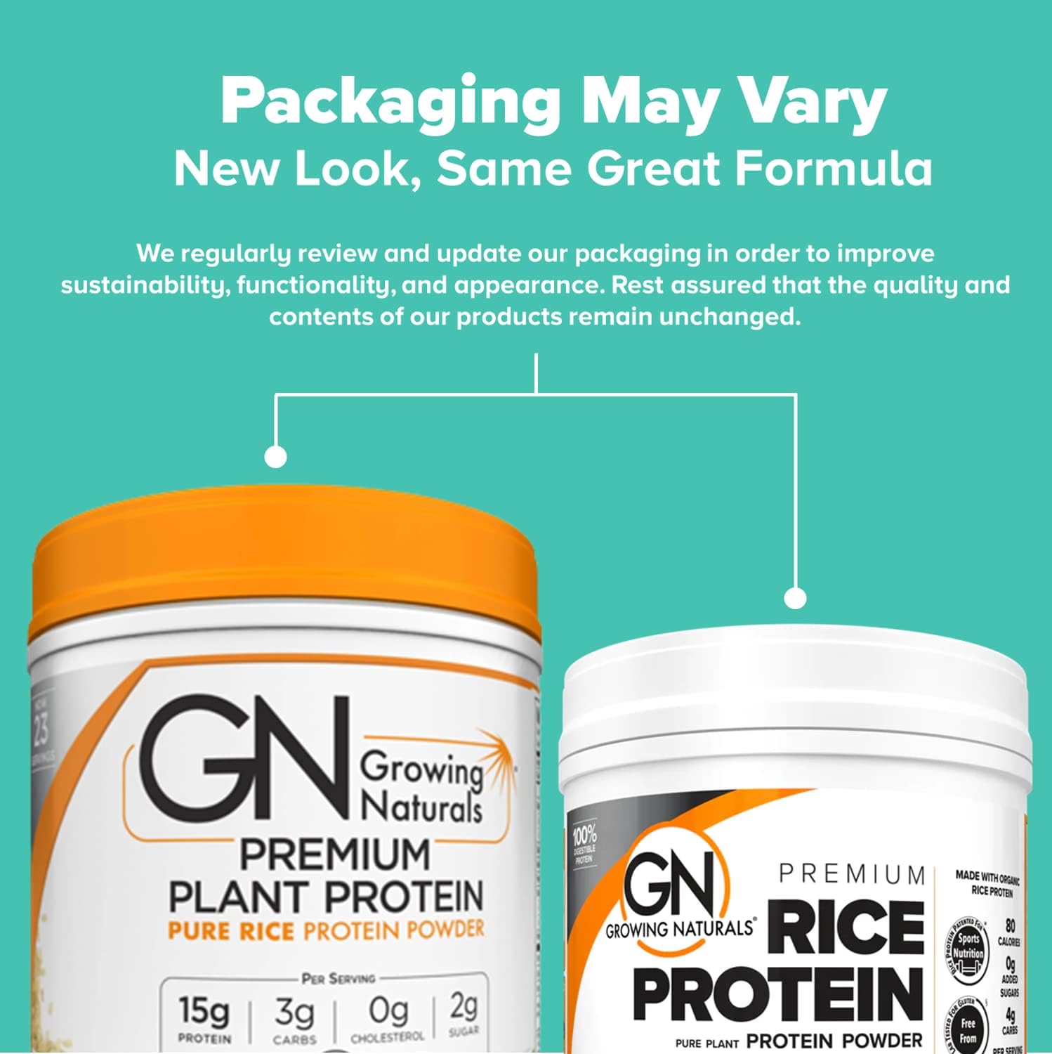 Growing Naturals Organic Rice Protein Powder - 15g Plant Protein, 2.8G BCAA - Low-Carb, Low-Sugar, Non-GMO - Vanilla Blast, 2 Pound (Pack of 1)