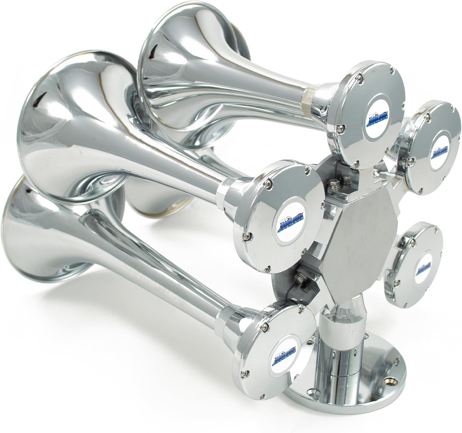 Hornblasters Admiral Chrome 5-Bell 12/24 Volt Train Horn