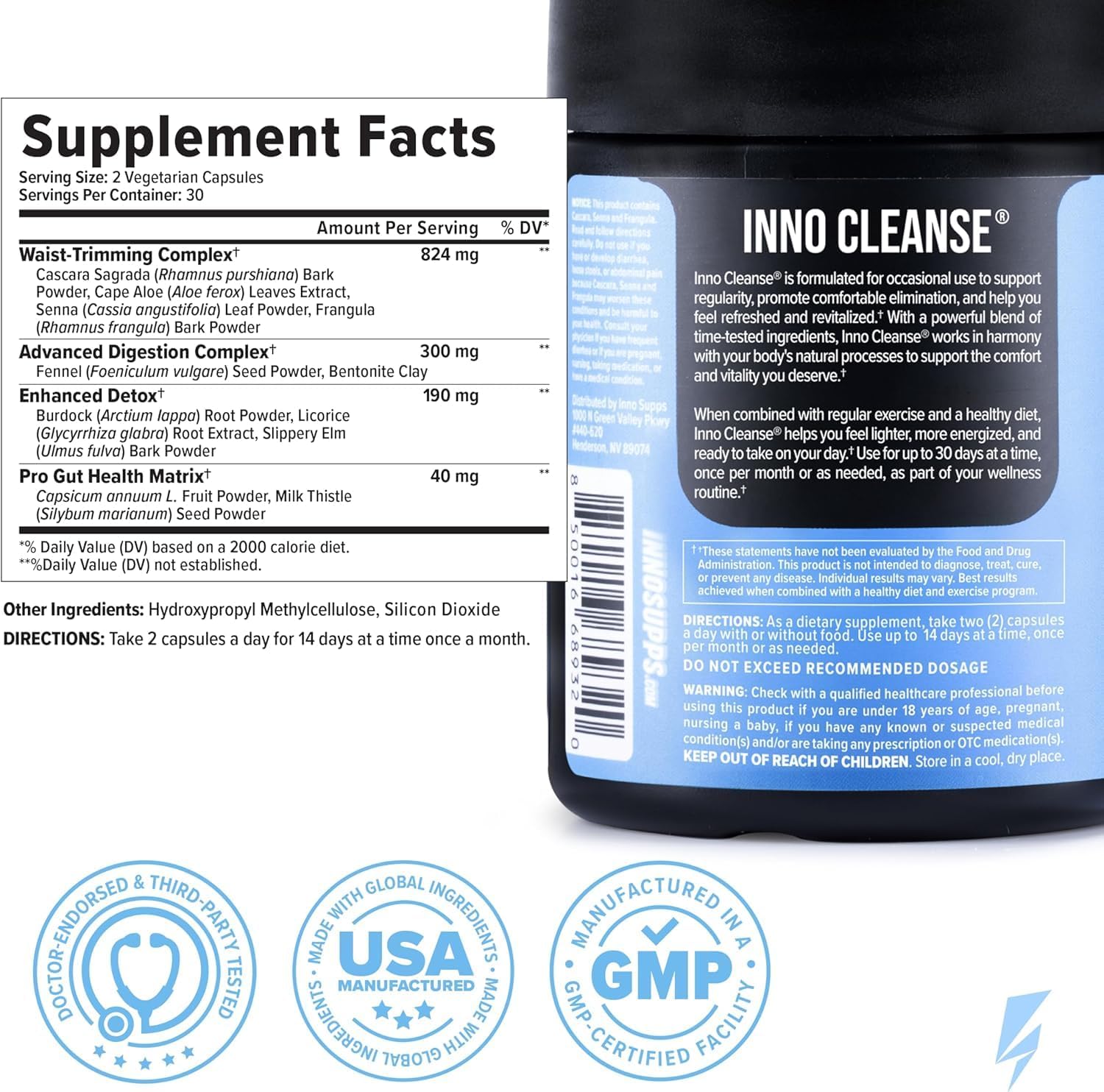 InnoSupps Inno Cleanse 2X 14 Day Colon Cleanse & Detox Flush, 4 Week Supply