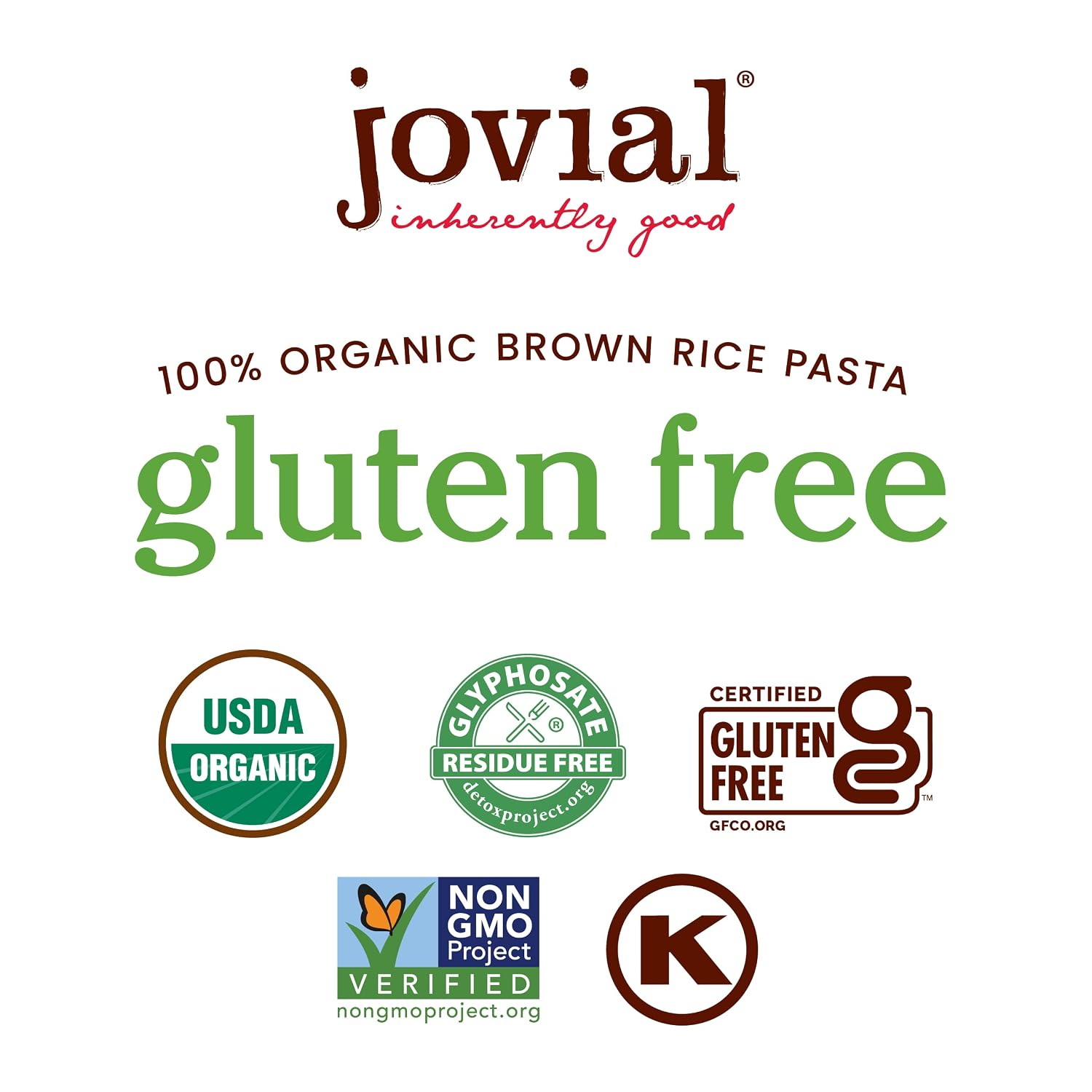 Jovial Brown Rice Farfalle, Penne, & Elbows Pasta - Whole Grain Organic Pasta, Gluten Free, Dairy Free, Made in Italy - 12 Oz, 3 Pack Variety