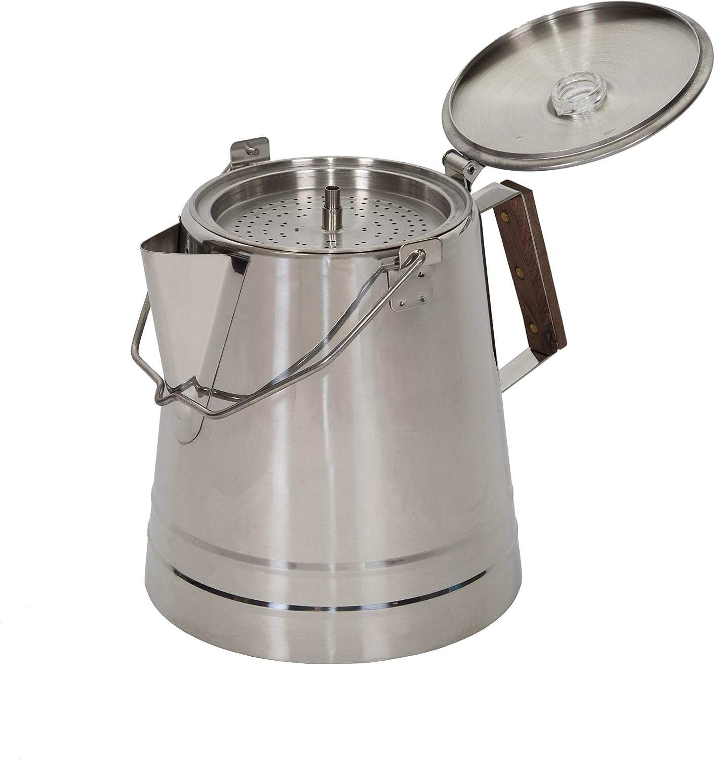 Stansport Stainless Steel Percolator Coffee Pot 9 Cups (276-9), Silver
