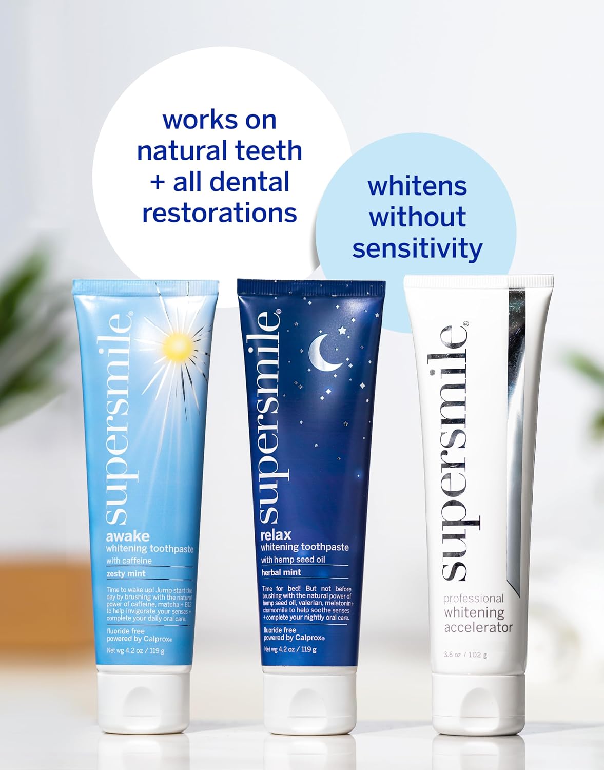 Supersmile Awake Zesty Mint Whitening Toothpaste, with Caffeine, 4.2 Oz