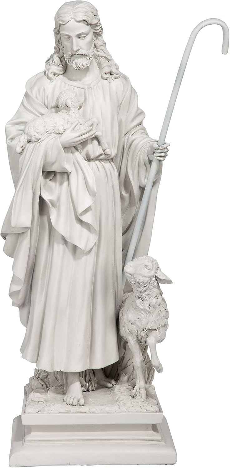 Design Toscano Jesus, The Good Shepherd Garden Statue: Large