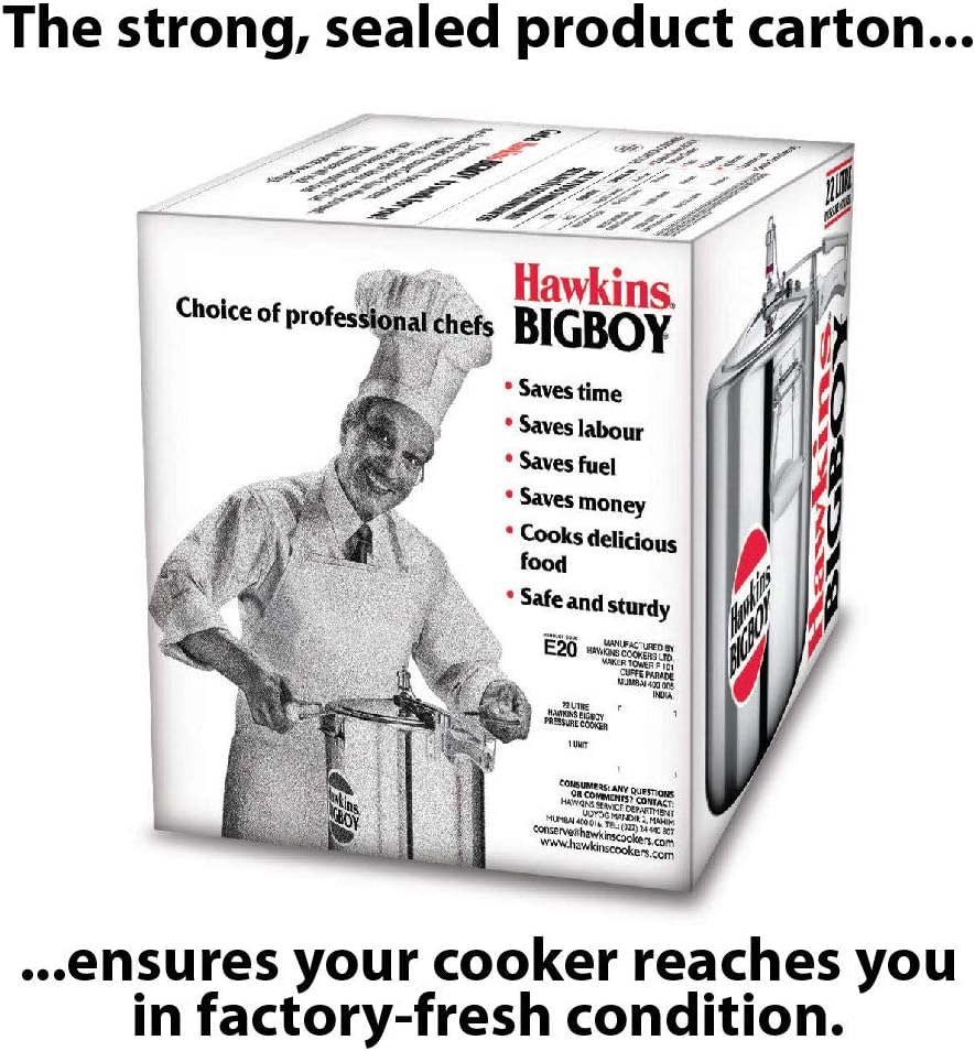 Hawkins Bigboy Aluminum Pressure Cooker, 14 Litres