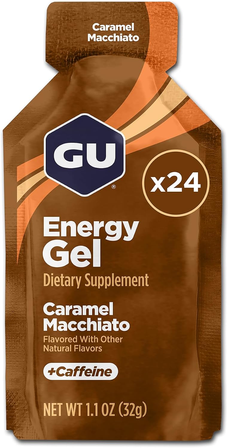 GU Energy Original Sports Nutrition Energy Gel, Vegan and Dairy-Free On-the-Go Energy for Any Workout, Vanilla Bean, 8-Count