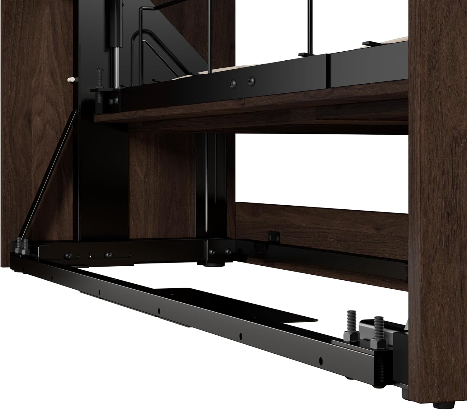 Bestar Pur Queen Murphy Bed, 65-inch Space-Saving Sleeping Arrangement for Multipurpose Area, Bedroom, Guest Room, or Living Room | Dual piston mechanism; for guest room or multipurpose space; Shaker-inspired trim with metal handles