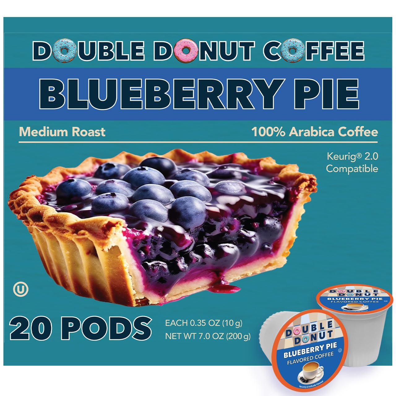 Double Donut Coffee Breakfast Blend Coffee Pods, Light Roast Coffee in Recyclable Single-Serve Pods for Keurig K Cups Brewer Machines, 80 Count Bulk Pack, original version