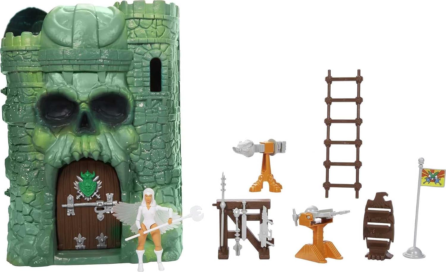 Masters of the Universe Mattel Masters of the Universe Origins Playset & Action Figure, Castle Grayskull with Scorceress, MOTU Toy, 4 Rooms