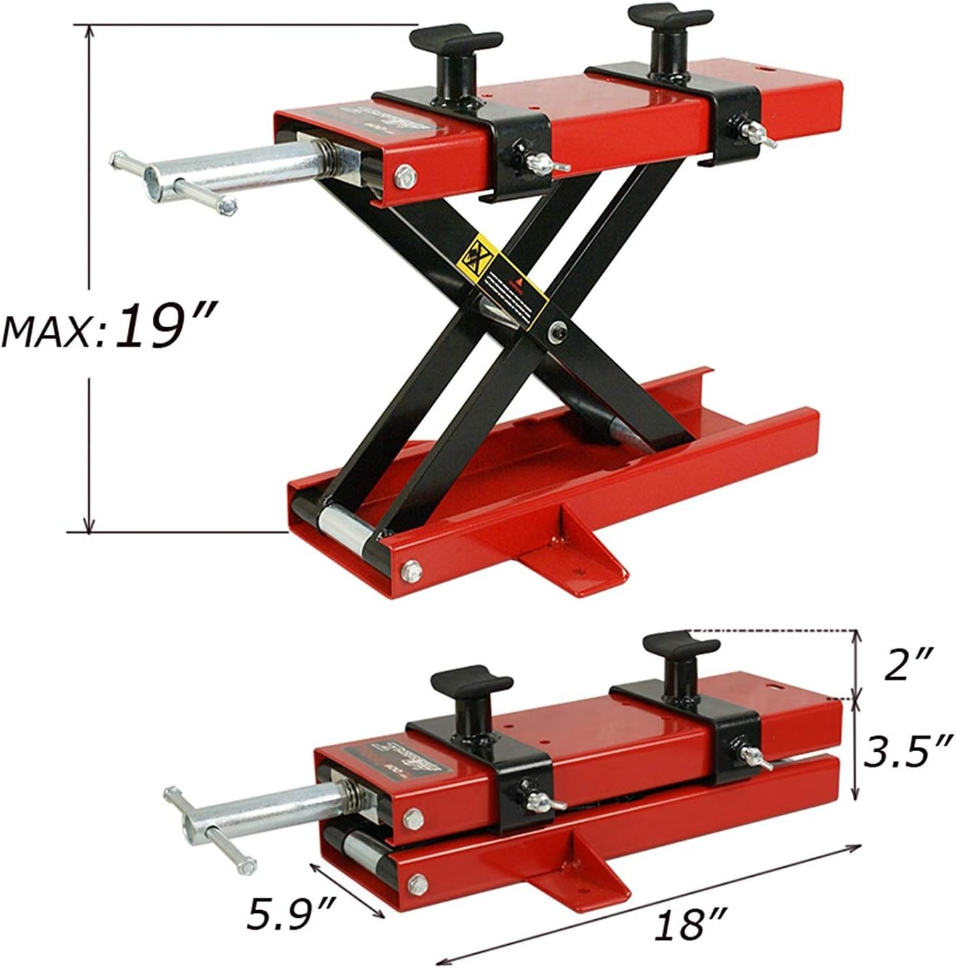 F2C 1100 LB Mini Motorcycle Scissor Center Lift Jack Hoist Stand Bikes ATV Street Bikes Cruisers Touring Motorcycle Dirt Bike Stand
