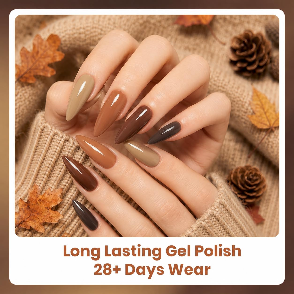 Beetles Green Gel Polish Set, 6 Colors Misty Forest Collection