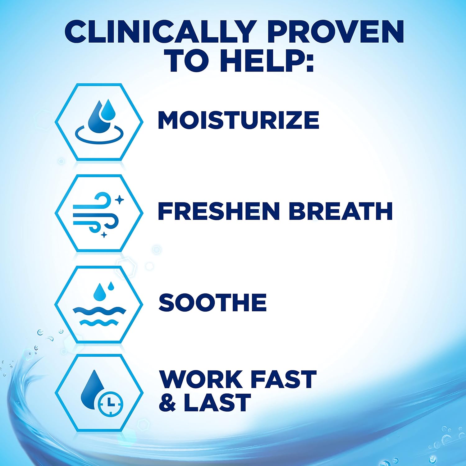 Biotene Oral Rinse Mouthwash for Dry Mouth, 33.8 fl oz | Breath Freshener and Dry Mouth Treatment, Fresh Mint, Alcohol-Free Mouthwash