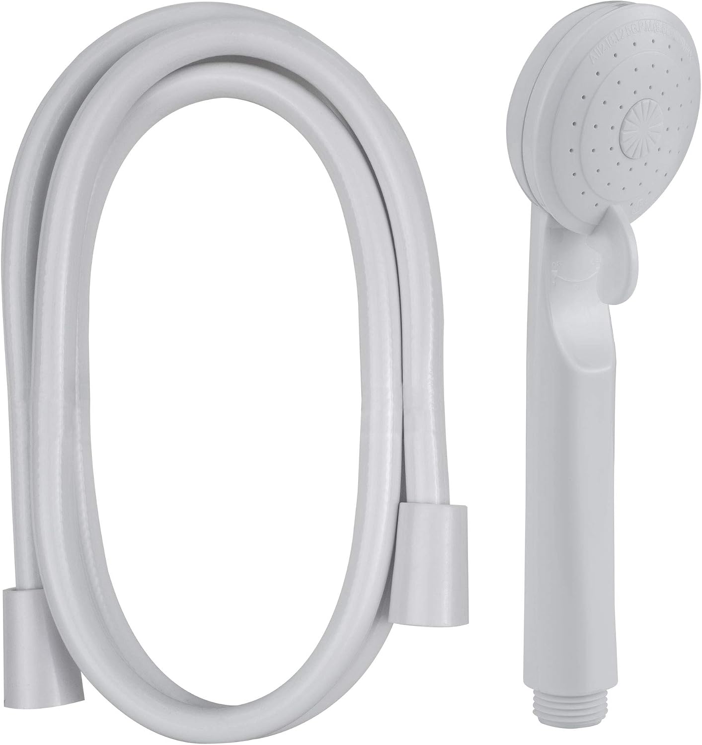 RecPro 4" RV Tub & Shower Diverter Faucet, White/Smoke, Handheld