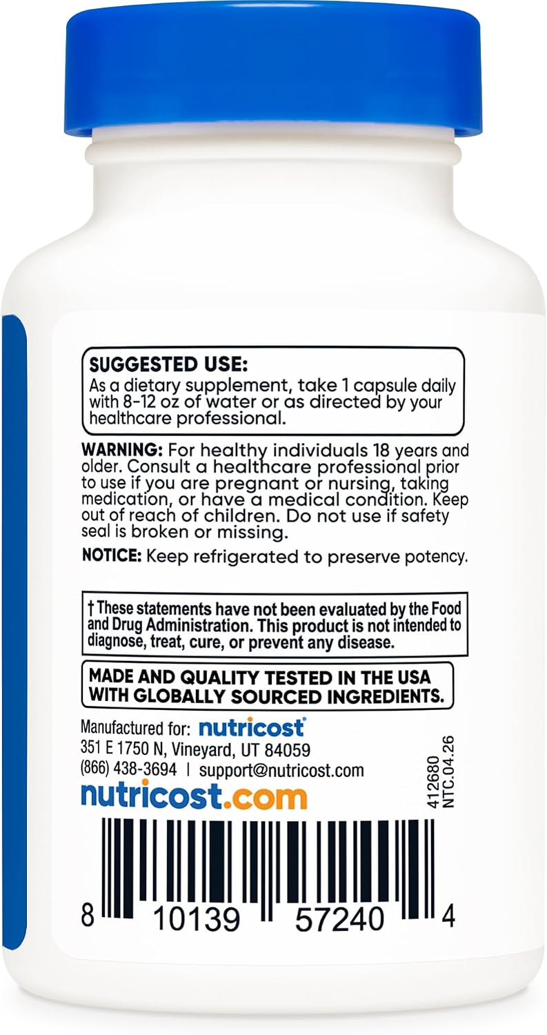 Nutricost Probiotic Complex (50 Billion CFU) 60 Capsules, for Men and Women | Vegetarian Capsules, GMO-Free, Gluten-Free