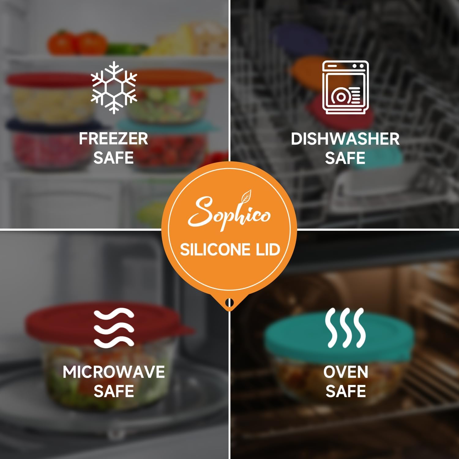 SOPHICO 1 Cup Round Silicone Replacement for Pyrex & Anchor Hocking 7202-PC