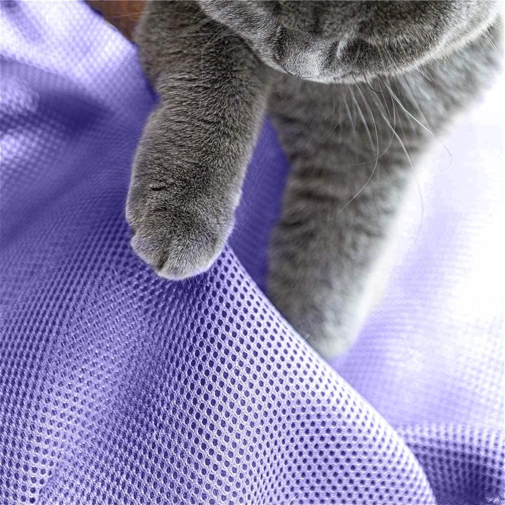 JUNSPOW Cat Bed Sleeping Cat Hammock, 16.9in x 16.9in x 9.5in, Grey