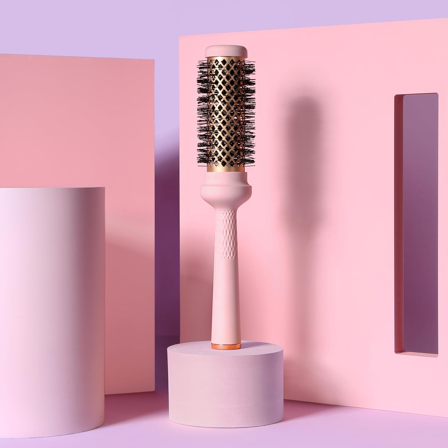 Magic Curling Round Brush (1 Inch) - Non-electronic, Self-Standing Round Brush, Great Blowout, Ceramic Coated Barrel, Quick Styling