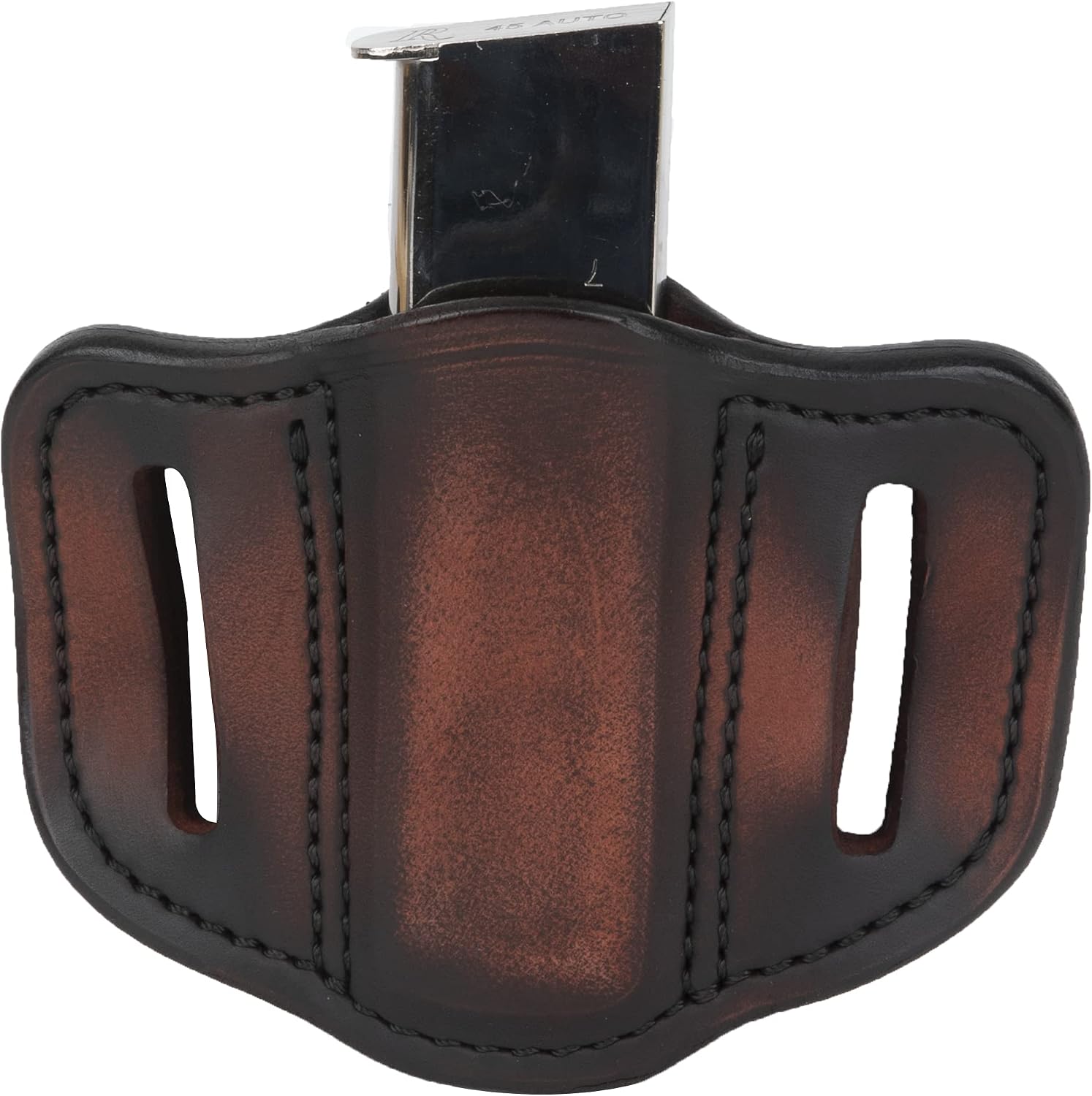 1791 Gunleather Magazine Pouch, OWB Single Stack 45 Leather Mag Holster | Leather magazine holder carries single stack 45 or 1911 mag securely, handcrafted with 100% American steerhide leather