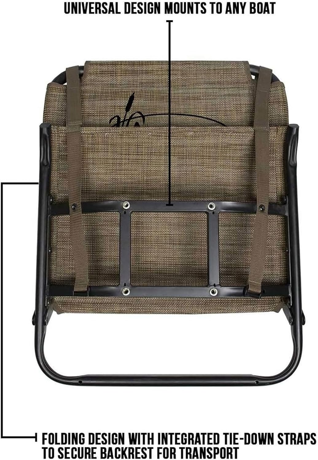 BANDED Avery Folding Mesh Marine Quick-Set Swiveling Boat Seat