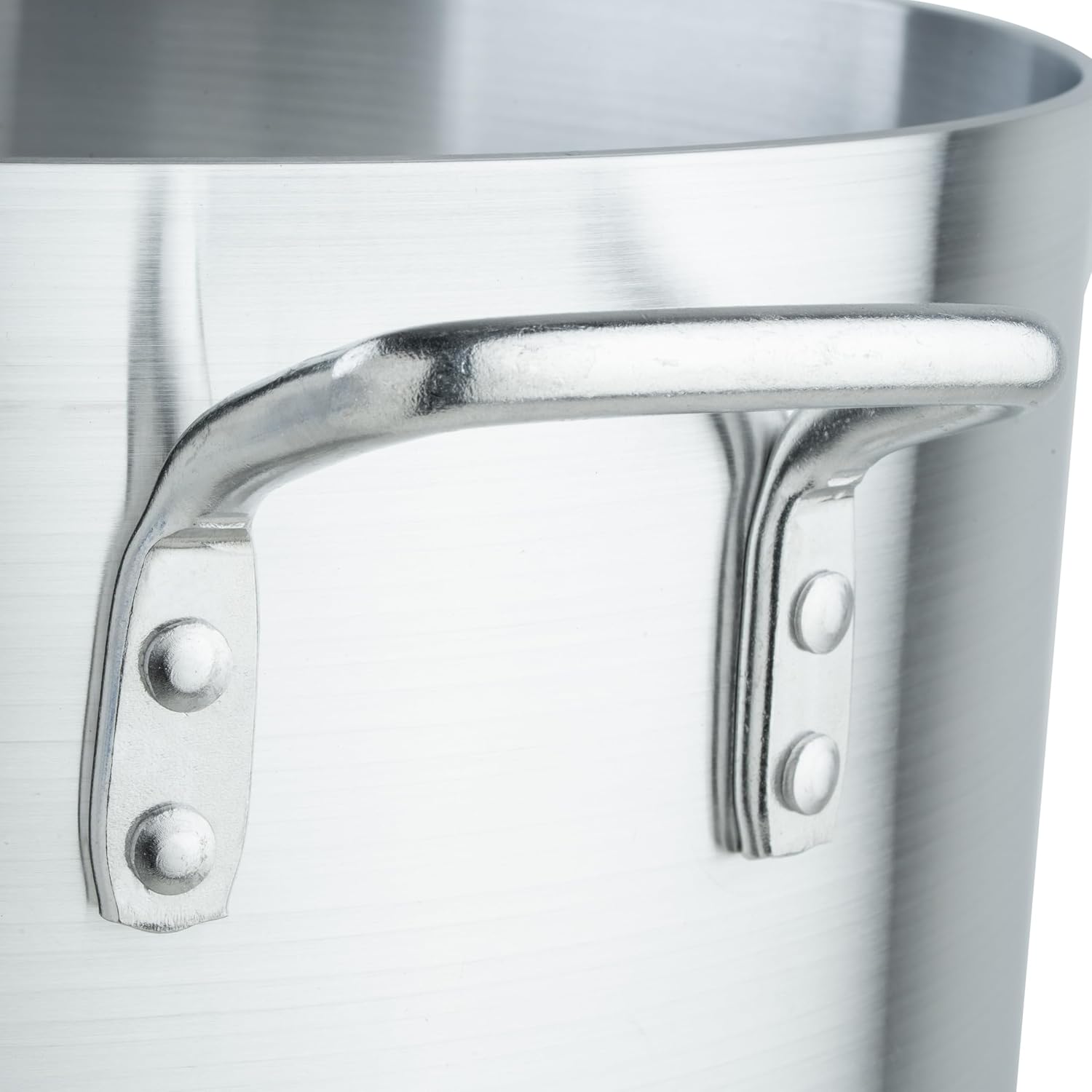 Winco 20 qt Aluminum Heavy-Duty Stock Pot | Thick walls, Riveted handles, Wide base, Great for Stocks, Soups, Pasta and Batch Cooking
