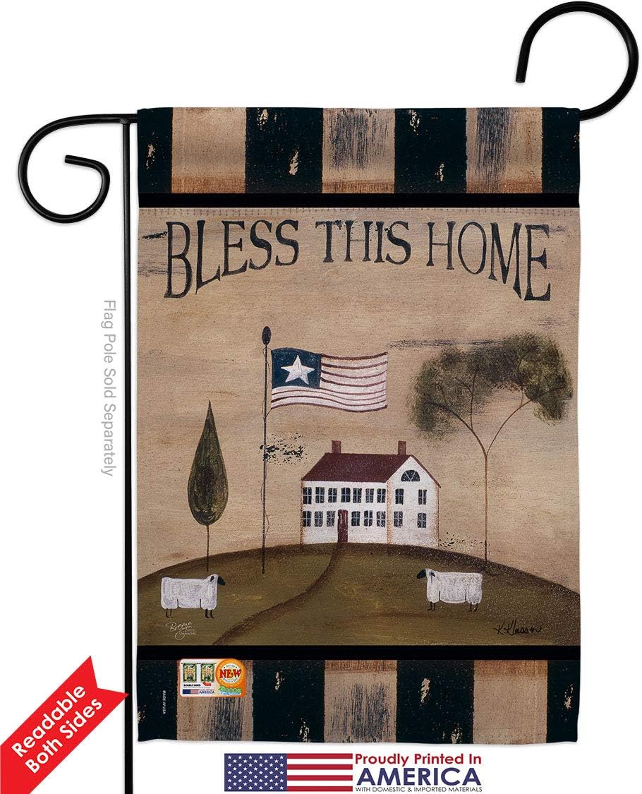 Welcome Bless This Home Burlap Garden Flags Pack Country Living Primitive Farm Western Barn American Rustic Cowboy Rural Ranch USA Vintage Applique