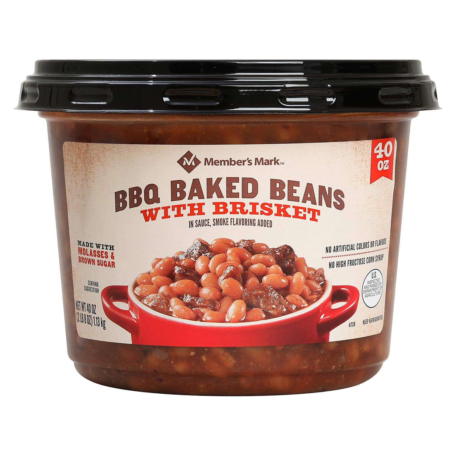 Evaxo BBQ Baked Beans With Brisket (40 oz.)