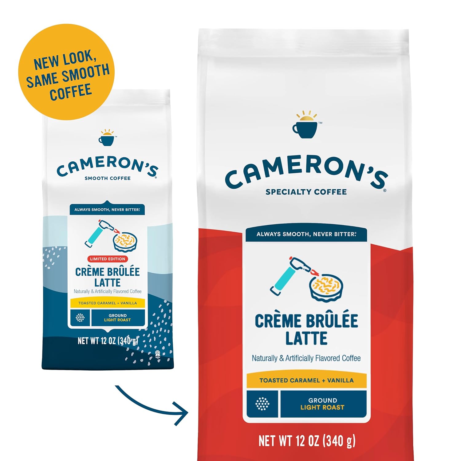 Cameron's Coffee Roasted Ground Coffee Bag, Flavored, Vanilla Hazelnut, 32 Ounce