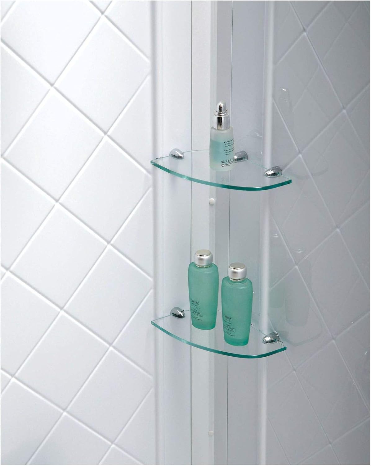 DreamLine 32 in. D x 32 in. W x 76 3/4 in. H Center Drain Acrylic Shower Base and QWALL-5 Backwall Kit In White, DL-6195C-01