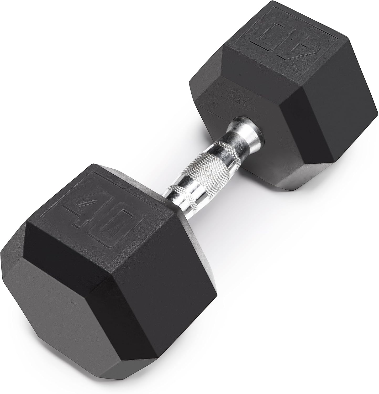 Marcy Classic Rubber Hex Dumbbell with Knurled Grip for Strength Training and Bodybuilding, 5lb - 50lb Single Dumbbell for Exercise & Fitness, Sold Individually