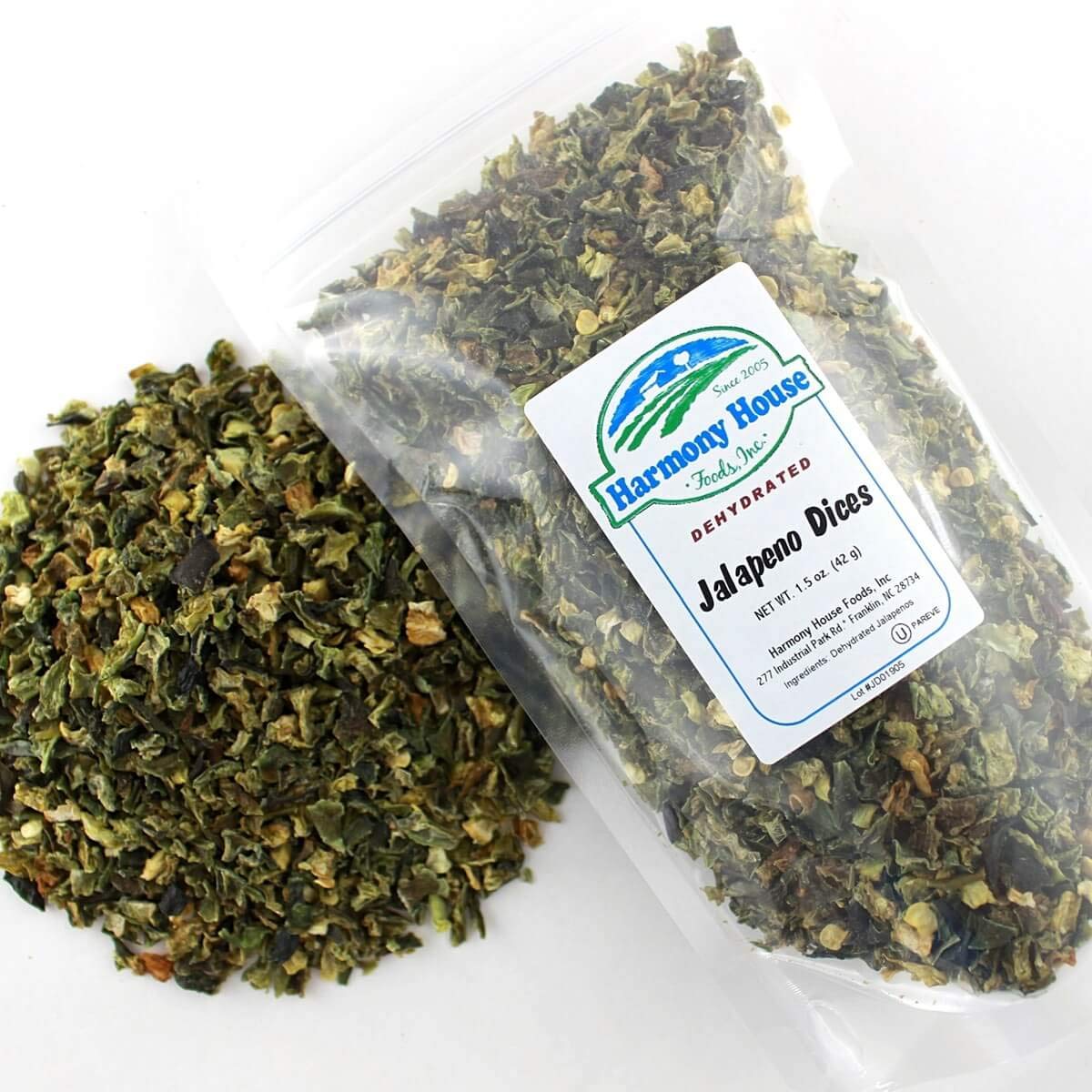 Harmony House Dried Jalapeno Peppers – Dehydrated Peppers For Cooking, Camping, Emergency Supply and More, 6 oz, Quart Jar