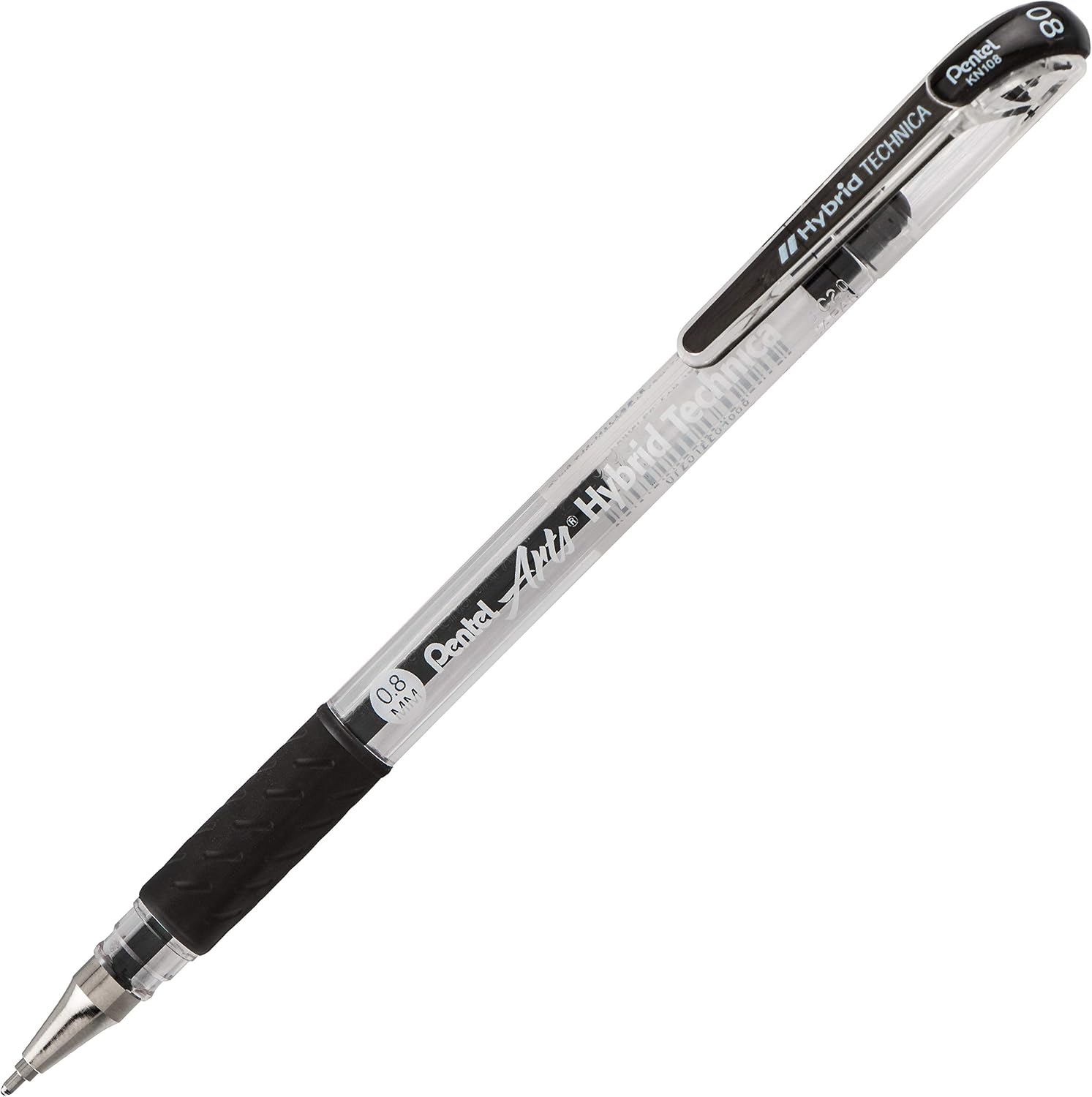 Pentel Arts Hybrid Technica Pen, (0.3mm), Ultra Fine Point, Black Ink, Box of 12 (KN103-A)