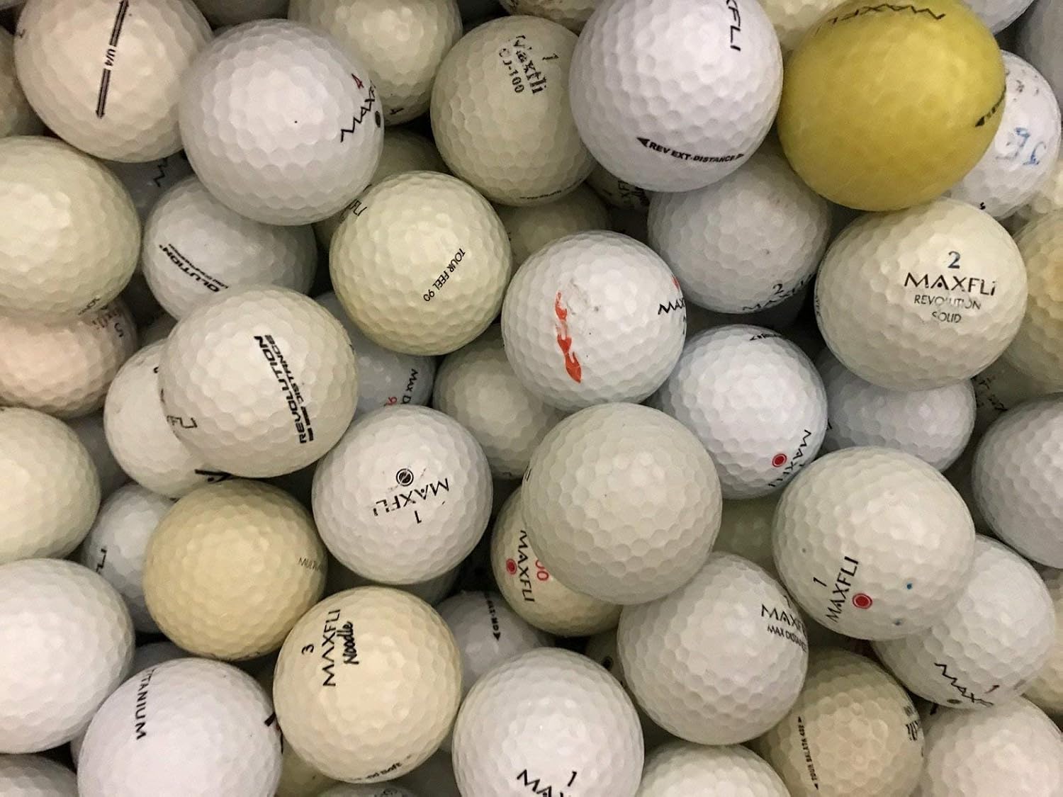 Assorted Recycle Golf Balls Hit Away Practice Recycled Golf Balls (Pack of 200)