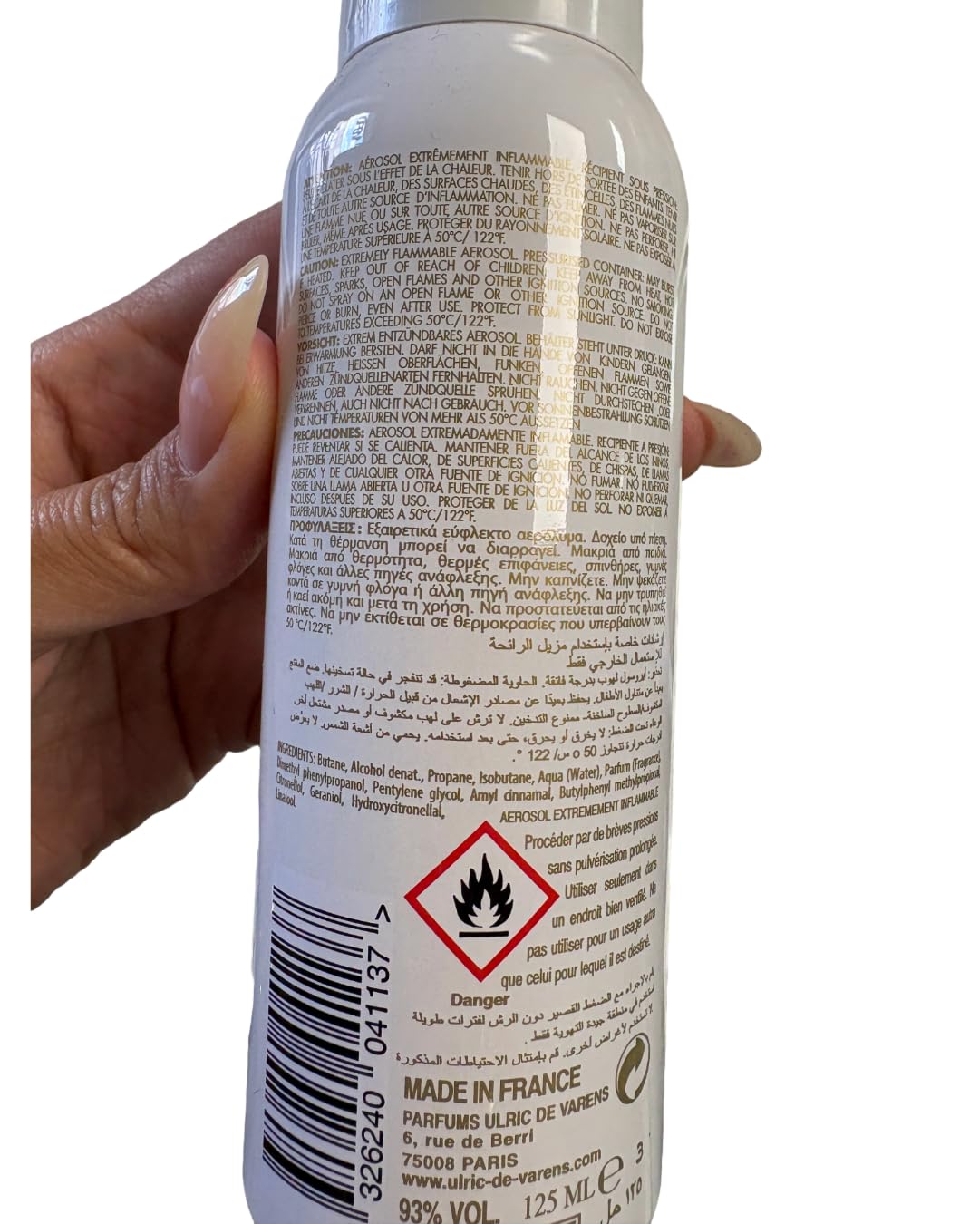 VARENSIA WHITE by Ulric de Varens, DEODORANT SPRAY 4.2 OZ