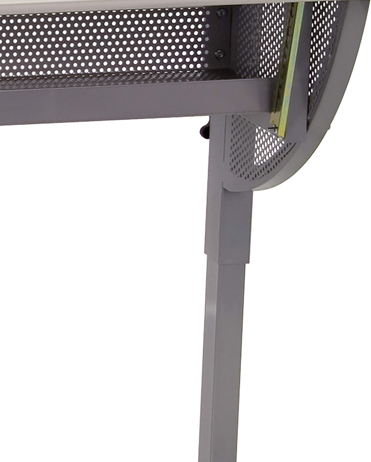 EMMA + OLIVER Adjustable Drawing and Drafting Table with Pewter Frame | Adjustable Angle Surface, Raised Metric Ruler Border