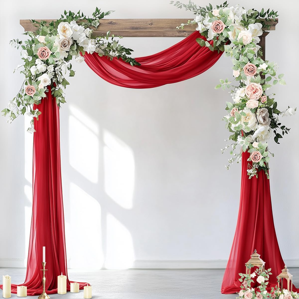 Wedding Arch Draping Fabric Sheer Chiffon Curtain Drape Wedding Party Decor