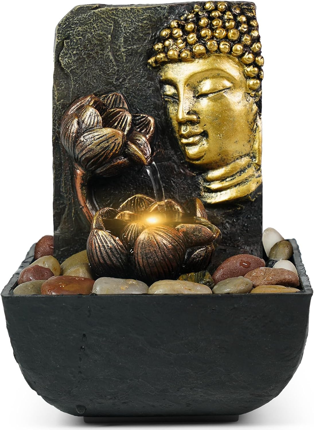 Resin LED Indoor Water Fountains | Office, Home Relocation Gifts