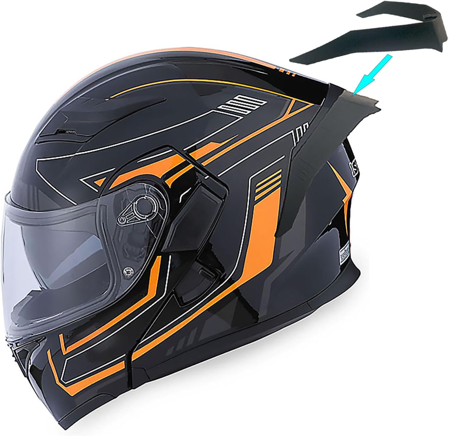 1Storm Motorcycle Modular Full Face Helmet Bike Flip up Dual Visor Sun Shield: HB89 Matt Black