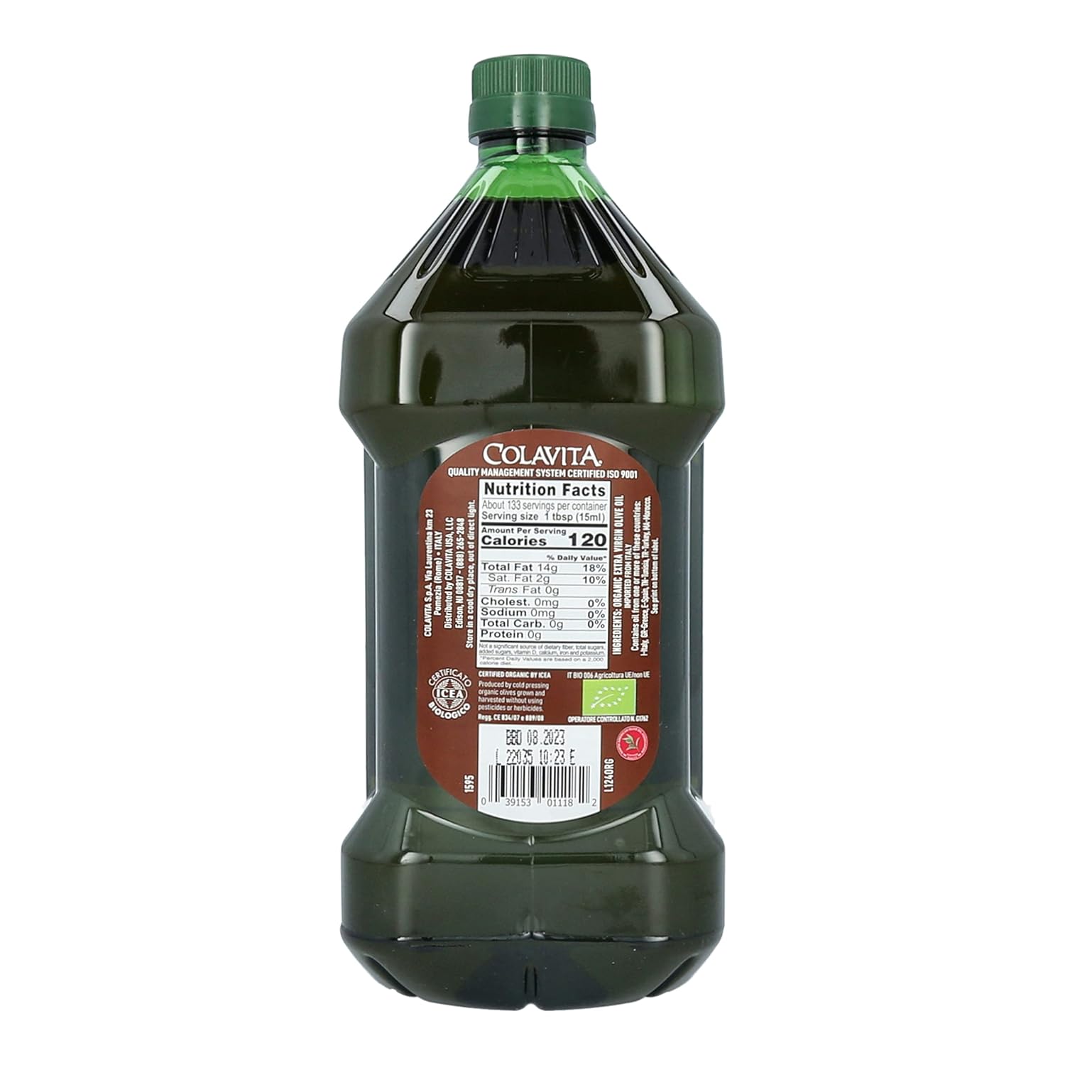 Colavita Organic Extra Virgin Olive Oil, 68 Fluid Ounce