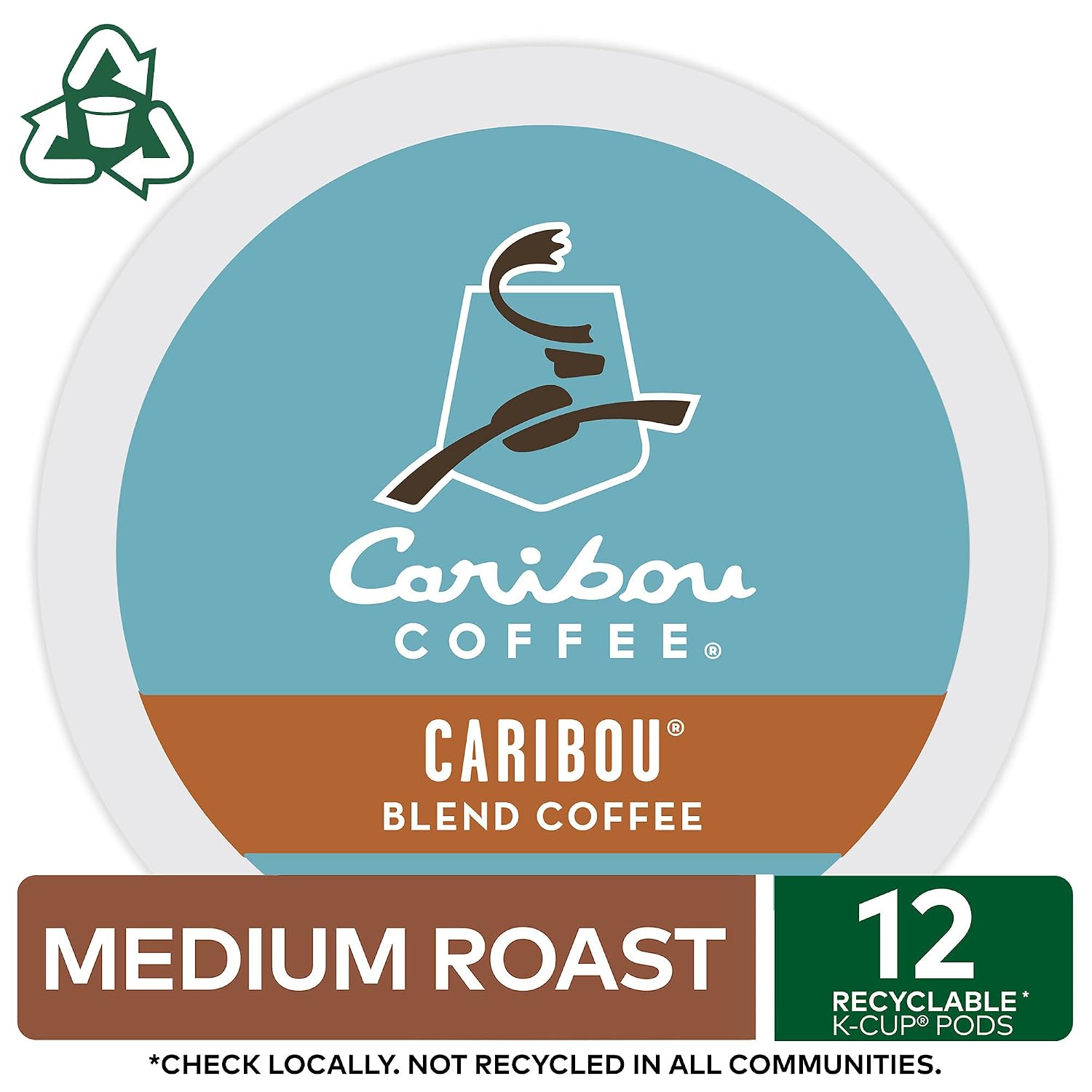 Caribou Coffee Caribou Blend Keurig Single-Serve K-Cup Pod, Medium Roast Coffee, 72 Count