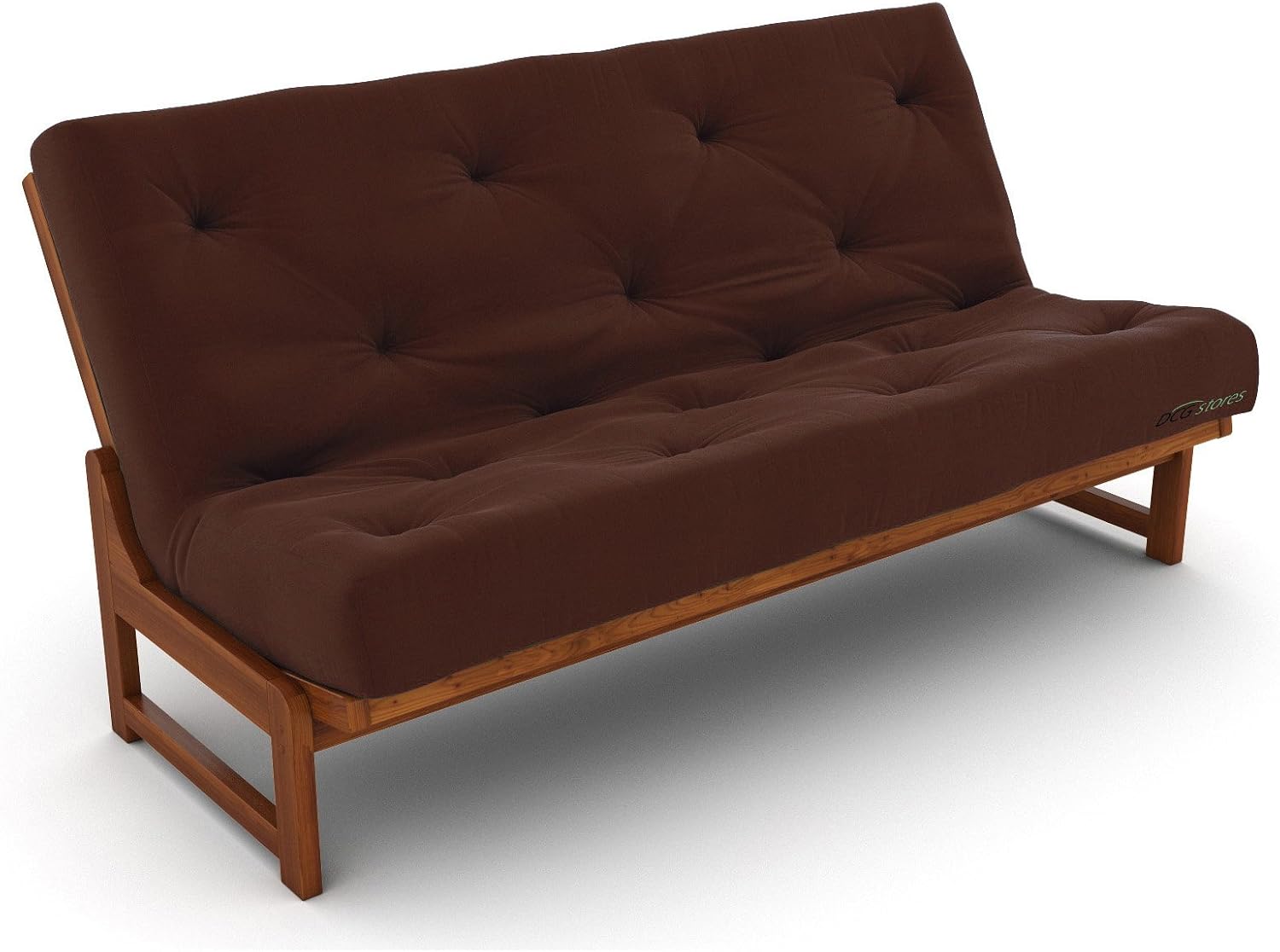 Nirvana Futons Plush, Comfortable 8-Inch Full Futon Mattress, Microfiber Fudge - Made in USA